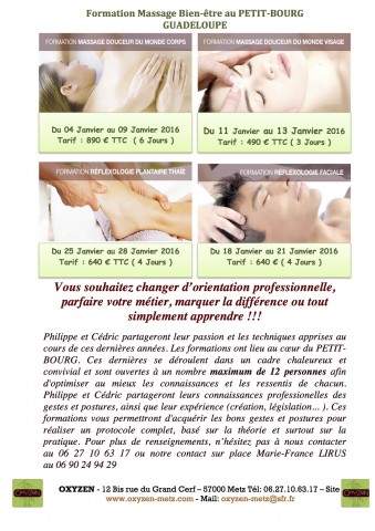 Formation Massage en Guadeloupe