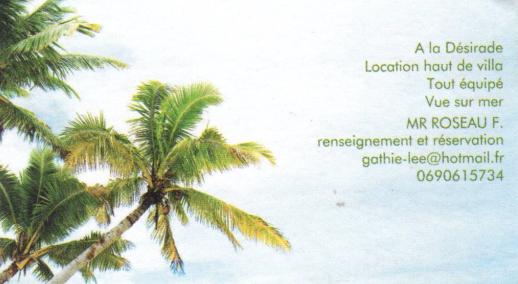 Location haut de villa à la Désirade